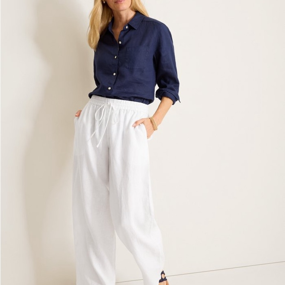Tommy Bahama Two Palms High-Rise Linen Easy Pants - Size Large - NWT